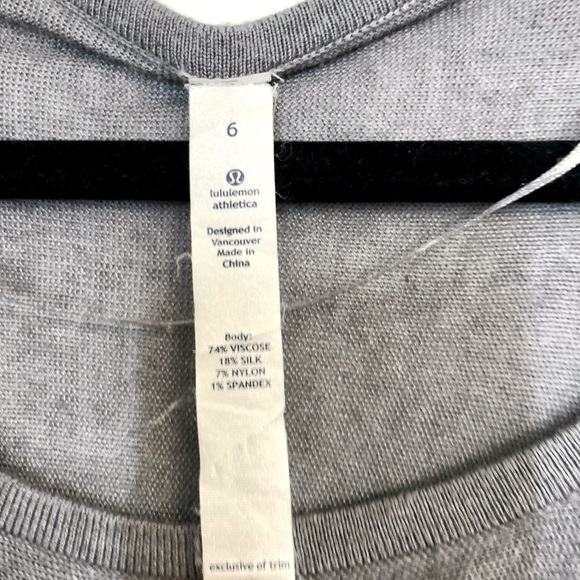 Lululemon high low grey sweater - Picture 6 of 6